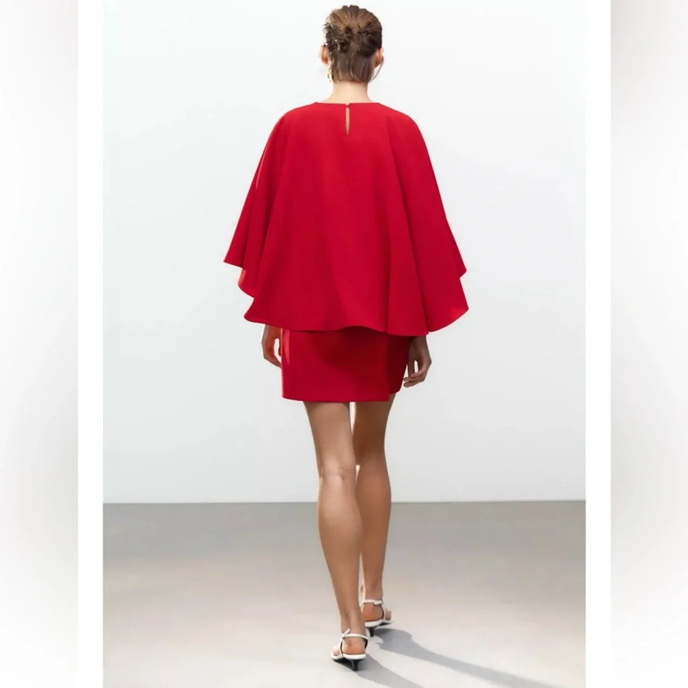 Zara Red Mini Dress - Picture 7 of 16